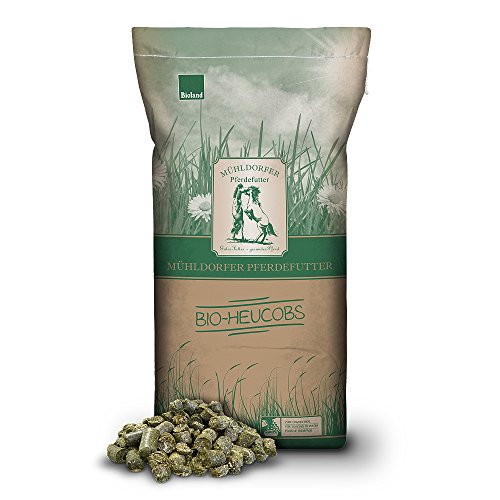 Mühldorfer Bio-Heucobs, 20 kg, Heuersatz in Bio-Qualität, ohne Melasse, Futter für alle Pferde und Ponys