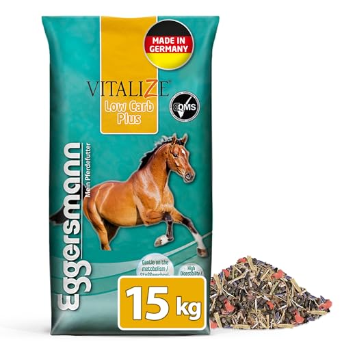 Eggersmann Vitalize Low Carb Plus – Getreidefreies Pferdefutter – Für Pferde mit Stoffwechselproblemen geeignet