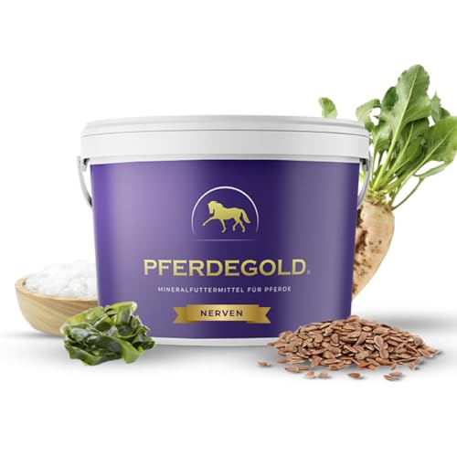 Pferdegold® Nerven - Unterstützt die Gelassenheit bei stürmischen Wetter, Therapien oder Transport, natürliches Ergänzungsfutter für alle Pferderassen